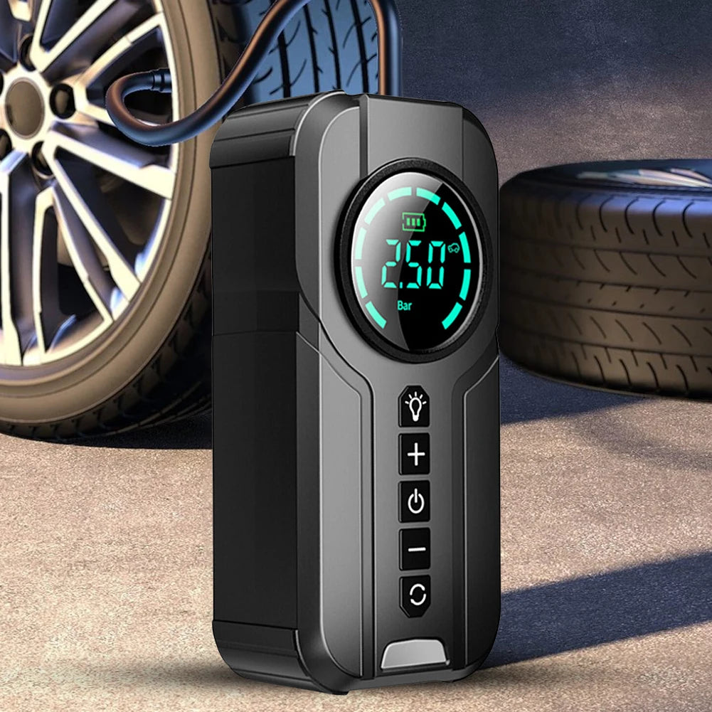 Car Bike Tires Air Pump 150 PSI Electric Tire Inflator LCD Display Electric Air Pump Inflator Digital Cordless Car Tyre Inflator